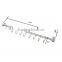 Dual function stainless Kitchen Rail with 10 Movable Hooks Hangers