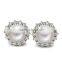 Sterling Silver Natural Pearl Stud Earring