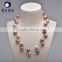 genuine pearl jewelry pearl fashion necklace 13-15mm mixed color edison