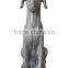 Gray Welcome Dog Statue In Door Statue Hand Carving Marble Stone For Garden, Hotel, Resort And Restaurant