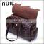Large Men's Vintage Genuine Leather Travel Weekend Duffle Bag