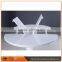 Hot First light up white lacquer oval new model expandable dining table