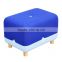 Colorful square wooden with PU leather/wool/linen fabric foot stool