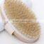 High quality hand-hold wooden body wash massager brush