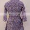 100% cotton elegant sleepwear & bathrobe / Hand-block floral printed cotton bathrobe