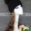 Wholesale Handmade Ladies Top Hat With Raccoon Fur Pompom Knitting Ladies Formal Hat