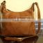 vegetable tanned leather small hobo bag