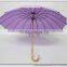 23"*16k Manual open wooden staight umbrella