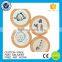 Color printing wholesale wood blank cork coaster coasters with custom logo