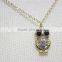 Gold Double Layered w/ Rhinestone Owl & Sparkle Arrow Pendant Necklace 2016 Fashion Style Wholesale