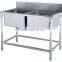 Restaurant Used Free-standing Heavy-duty Commercial Stainless Steel Kitchen Sink GR-300B