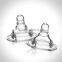 Baby Accessories Natural Flow Wide Neck Breastlike Shape Nipple Baby