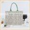 2015 Fashion Jute Shopping Bag With Lace Cover