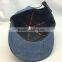 custom design your own logo 6 panel jeans snapback hat with 3D embroidery