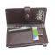 Customized brand key holder wallet, black Leather Key Holder with Embossing Logo