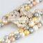 11mm AA Baroque Long Inches Freshwater Mixed Color Pearl Necklace