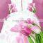 elegant and vivid tulip flower design 3D reactive printed bedding set with a hign quality