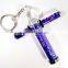 9.9cm liquid T-shape kaleidoscope with keyring - glitter print paper