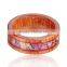 Wholesale Alibaba Wood Finger Ring with Pink Camouflage Inlay, Wooden Finger Ring