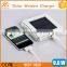 Waterproof multi-function window solar energy power bank/5200mAh solar battery charger for iPhone, iPad