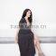 Summer Print Chiffon Black Wrap Maternity Dress, Long Maternity Clothes, Half Sleeve Maternity Clothing