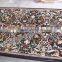 Rectangle Semi Precious Stone Inlay Black With Multi Colors Dinning Table Top