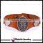 Snap on Buckle Leather Bracelets Logo