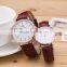 (sl)promotional electric classic leather band Ultra-thin dial quartz couple watches