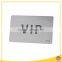 CR80 Silkscreen Printed Mirror Finish Brush Silver Plastic Card