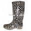 Women's Shiny Solid Black PVC Rain and Garden Boot