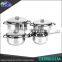 Good Quality Stainless Steel 8pcs cookware sets kitchen with glass lid
