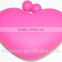 Eco-friendly Soft Silicone Squeeze Coin Purse with Printing LOGO