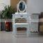 White Dressing Table With Mirror And Flower /Dressing Table /Wooden Dresser/mirror Furniture Dressing Table