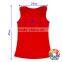 Wholesale Baby Girls Tank Top Plain Flower Clothes Red And Coral Singlet Clothes