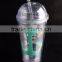 Resusable PS Clear Plastic Cup with dome lids For juice