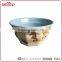Food grade heavy quality two tone little kitchen print unbreakable kids melamine bowl, plastic pigeon nest bowl