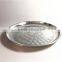 10" decoration custom serving tray fashion stainless steel plate fruit plate