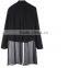 newest design chiffon contrast for women summer cotton coat bottom ,long sleeve summer coat