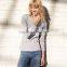 2017 new 100% cotton slim fit ladies base t-shirt O neck blank long sleeve women t-shirt