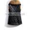 2016 Europe Hot Sale Latest Design Winter Sheep Leather With Faux Fox Fur Collar Vest Fashion Warm Woman Vest