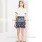 best selling girls campus high waist red or blue plaid skirt customized