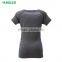 Gym sport women short sleeve running melange t shirt/t-shirt