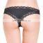 Lace transparent thong bikini embroidery cotton mature women g string underwear