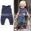Latest design Custom design onesie kids clothes wholesale cotton jumpsuit Clothing summer stripe baby romper