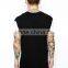 Fashion Streetwear Men's Contrast Short Sleeve Longline T-Shirt Custom printed Black 100% Cotton Oversized T Shirt Wholesale