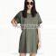 Good Quality 100% Cotton Plain Womens Loose Fit T Shirt Longline Short Sleeve T Shirt Wholesale T Shirt Dress