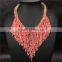  express tassel resin plastic beads multicolor statement necklace jewelry