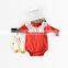S60658B 2017 Summer fashion girl baby tassel big leaf collar triangle climbing cotton clothes newborn kids suit