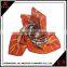 100% silk printing square 90*90 elegant lady scarf