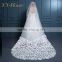 Beaded Edged Ivory White Wedding Veil Soft Tulle High Quality Wedding Bridal Veils